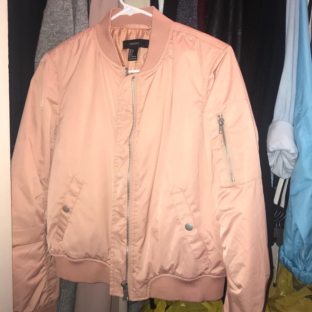 Pink bomber jacket